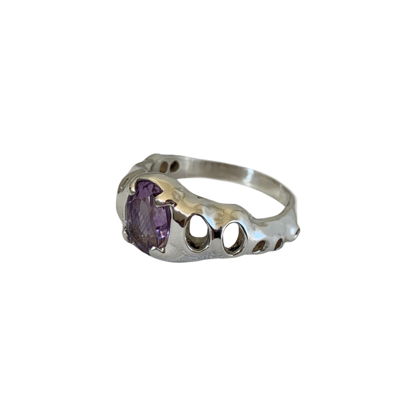 octopus ring with amethyst